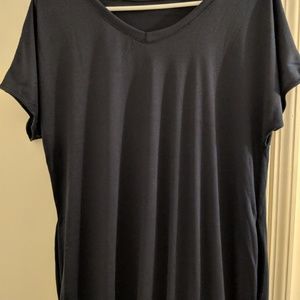 Loose Plain Maxi Dresses Short Sleeve Casual Wmn's